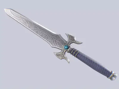 Fantasy dagger Low-poly 3D model