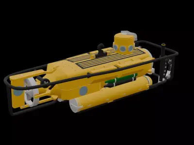 Submarine HOV Perry PC1201 3D Print Full Color Multi Material 3D print model