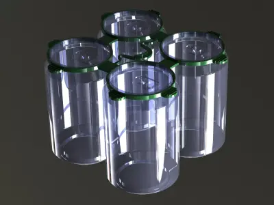PP Plastic Can Carrier 4-pack 3D model