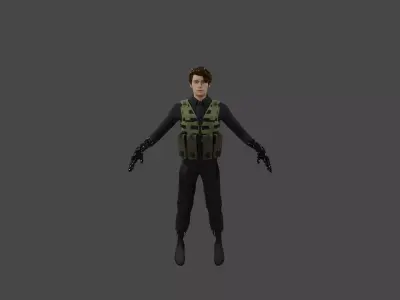 nylan military character Free 3D model