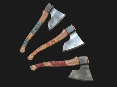 Lumberjack Ax Low-poly 3D model purchase