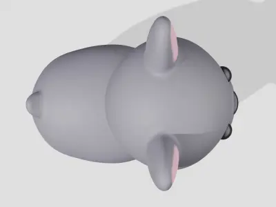 Cute little dog French Bulldog  3D model