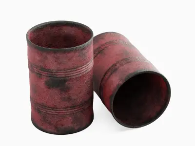 Used Steel Barrel B 03 3D model