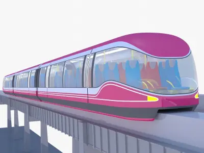 Future trains collection II 3D Model Pack