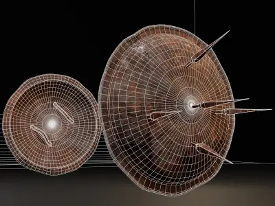 Undead Shield Low-poly 3D model