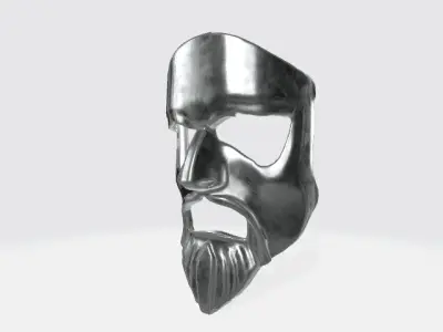 Iron Warrior Mask Low-poly 3D model