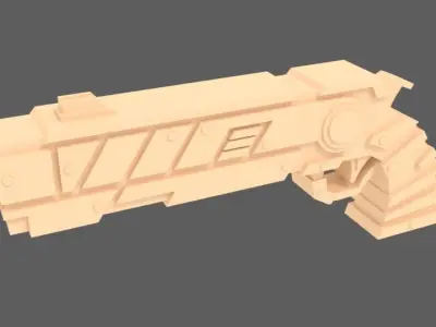 Scifi Gun GR02 3D Model Low-poly 3D model
