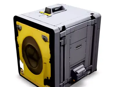 SciFi Storage Container Game Asset Low-poly 3D model purchase
