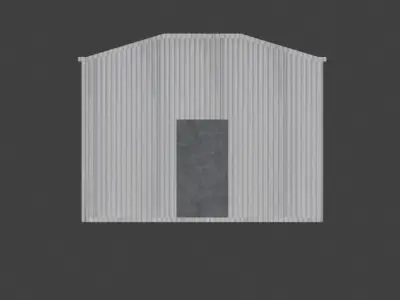 High Quality Industrial Warehouse Low-poly 3D model