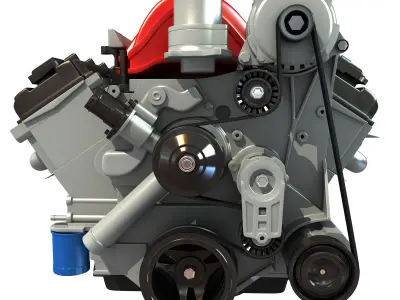 V8 Car Engine 3D model purchase