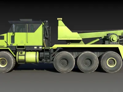 Oshkosh HET Wrecker Low-poly 3D model