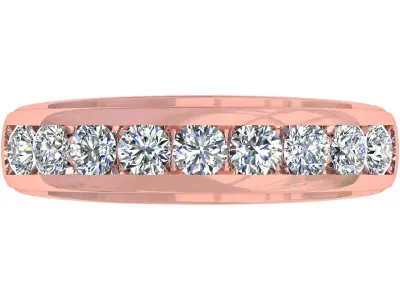 Round Diamond Channel set Band 3D print model