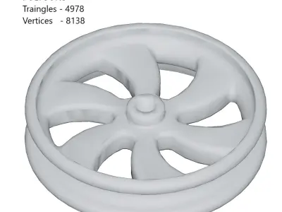 Games Wheel Rim Toy Low-poly 3D model