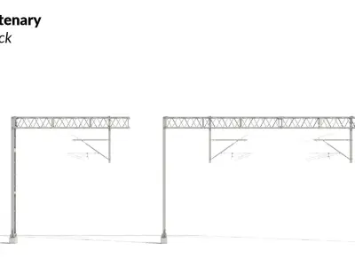 Railway Catenary - Modular pack 3D model