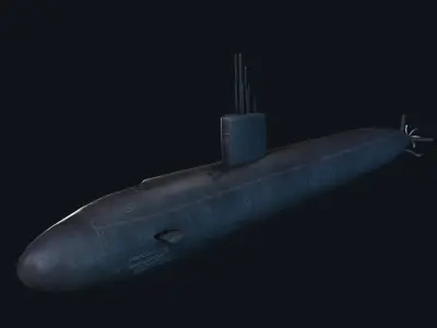 Submarine Santa Fe Low-poly 3D model