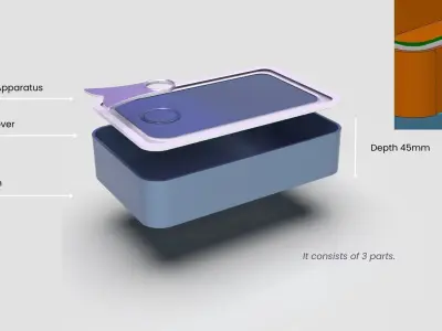 Tin Box Metal Packaging 3D model