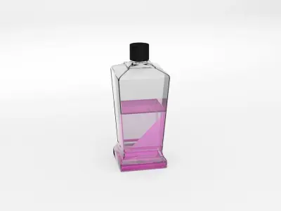 Antique style perfume bottle Low-poly 3D model