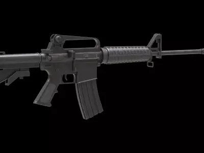 Colt AR-15 Low Poly  Low-poly 3D model