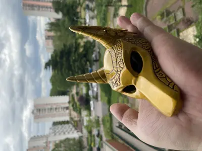 antique dog mask-decoration-for 3d printer-high poly model 3D print model
