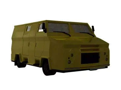 armored truck 3D model Textured