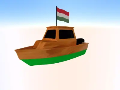 Hungary Fishing Boat 3D model