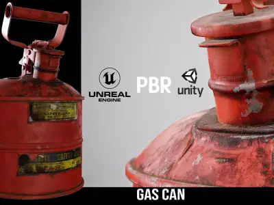 Gas Can Low-poly 3D model purchase