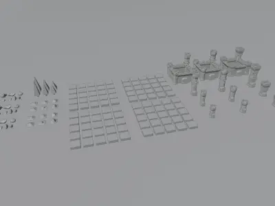 tower defance game ready low poly tower pack  Low-poly 3D model