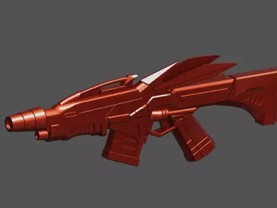 Hornet Assault Rifle Game Ready 3D Model Low-poly 3D model