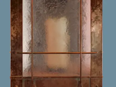 Hagrid Lantern with Candle and Animated Fire  3D model