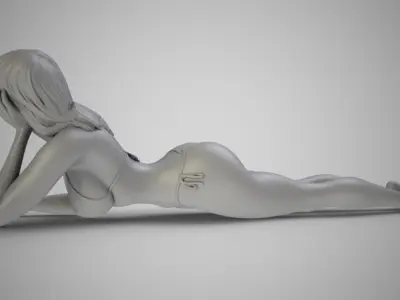Beach Life Girl 3 3D print model