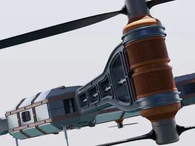 Sci Fi industrial mega Cargo Drone 3D model