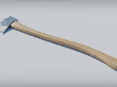 Wooden Axe Free low-poly 3D model purchase