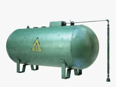Industrial Gas Tank Low-poly 3D model