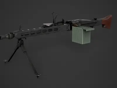 mg-3 Beretta mg42-52 Low-poly 3D model