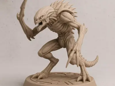 NEEDLE STRIKER Hyper-Agile Alien Assassin STL Pack 3D print model purchase