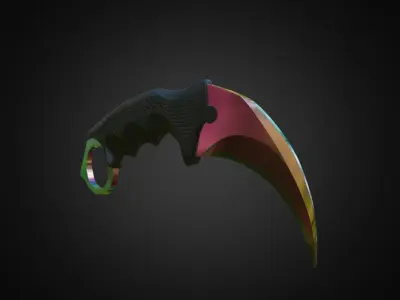 Karambit knife CS GO    Low-poly 3D model