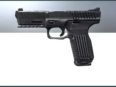 A Simple Pistol Free 3D model