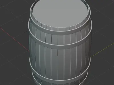 3D Wooden Barrel 3D model purchase