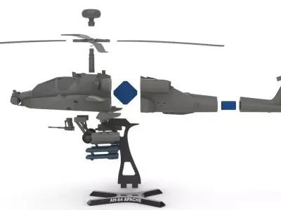 Apache AH-64 3D print model purchase