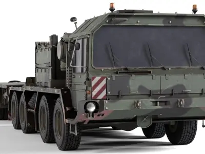 SLT 50 Elefant Tank Transporter Low-poly 3D model
