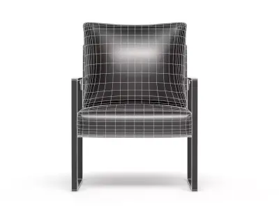 Modern Industrial Leather Armchair - MorisonDesign 4K PBR Low-poly 3D model