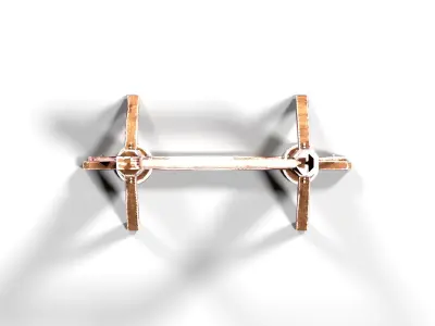 Pillory stocks Low-poly 3D model