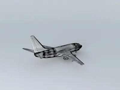 Boeing 737-100 Free 3D model
