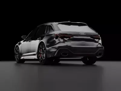 Audi RS6 Avant C8 Detailed 3D Model 3D model