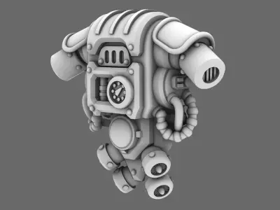 Space Knights V3 Warrior Backpack 3D print model