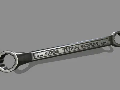 wrench Low-poly 3D model 12