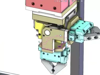 CNC Machine Loading and Unloading Automation System 3D model