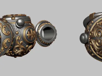Pendant of Diving Suit in Steampunk Style  3D print model
