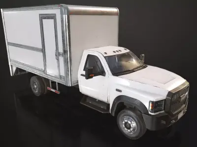 Medium Duty VX400 - Box Truck Low-poly 3D model