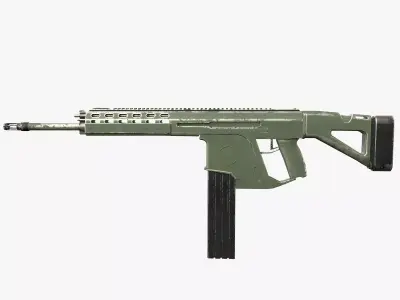 Assault rifle 3D model 4